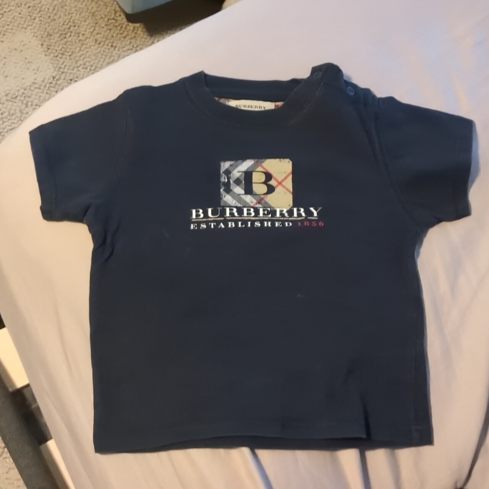 18 months navy Burberry T-shirt